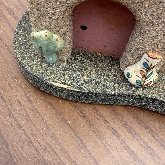 Vintage Tissue Box Stone House Diorama Display Shelf Decor‎ Cottagecore - Picture 3 of 10